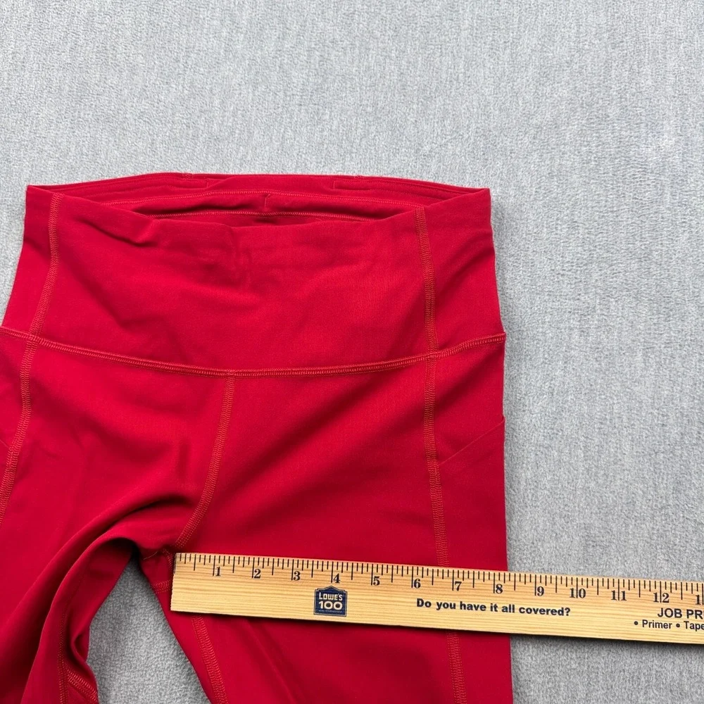Lululemon Leggings Womens 6 Red Pace Rival High Rise Crop 22